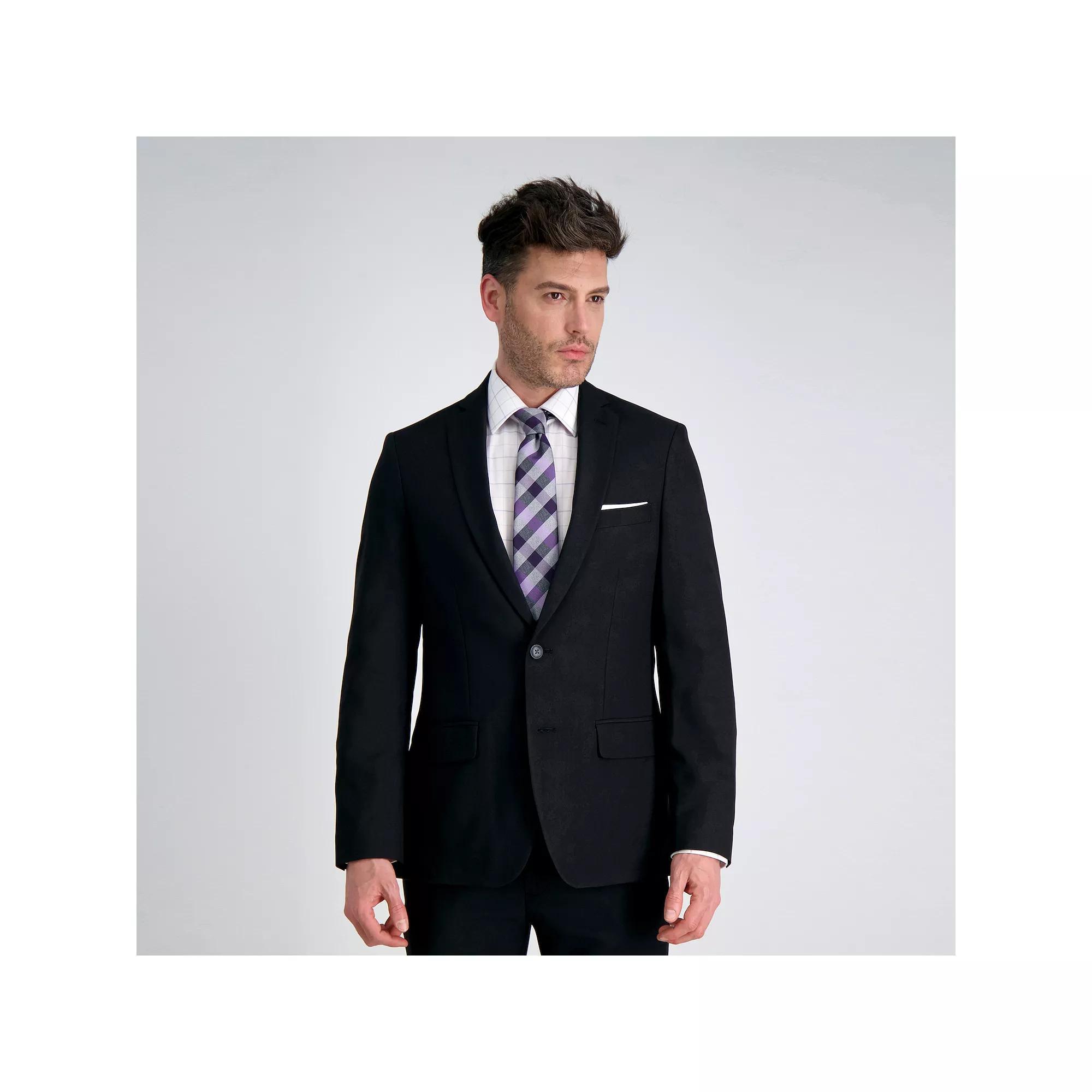 Mens Haggar Smart Wash Repreve Slim-Fit Suit Jacket Black Product Image
