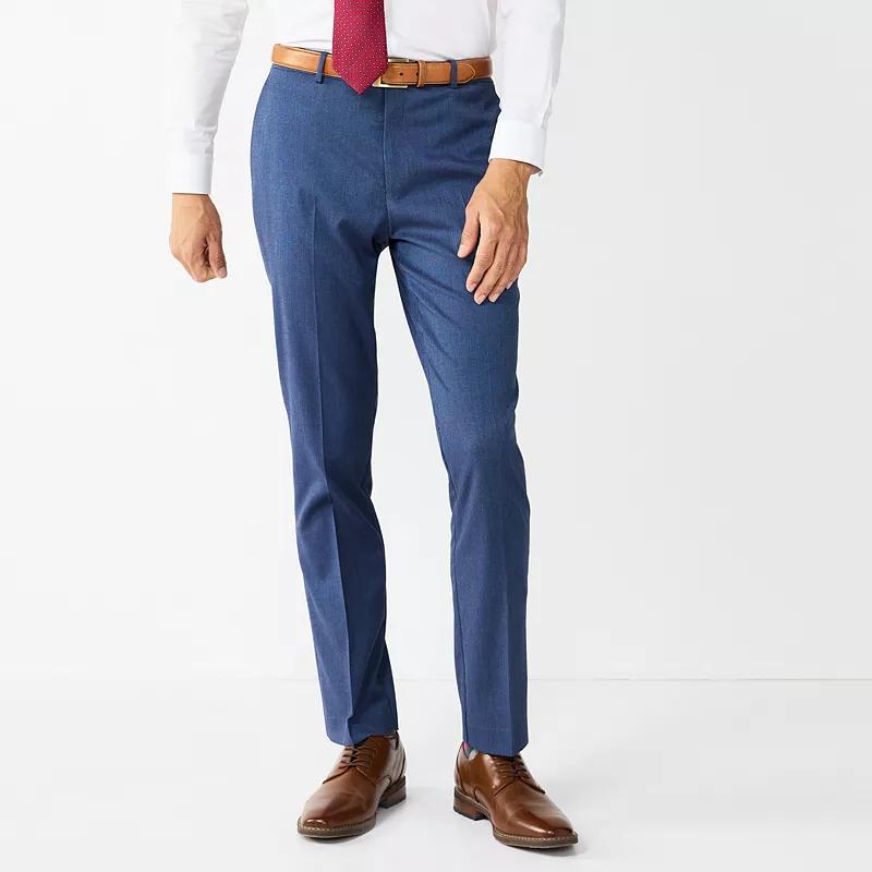 Men's Apt. 9® Premier Flex Performance Slim-Fit Washable Suit Pants, Size: 32 X 32, Blue Neat Product Image