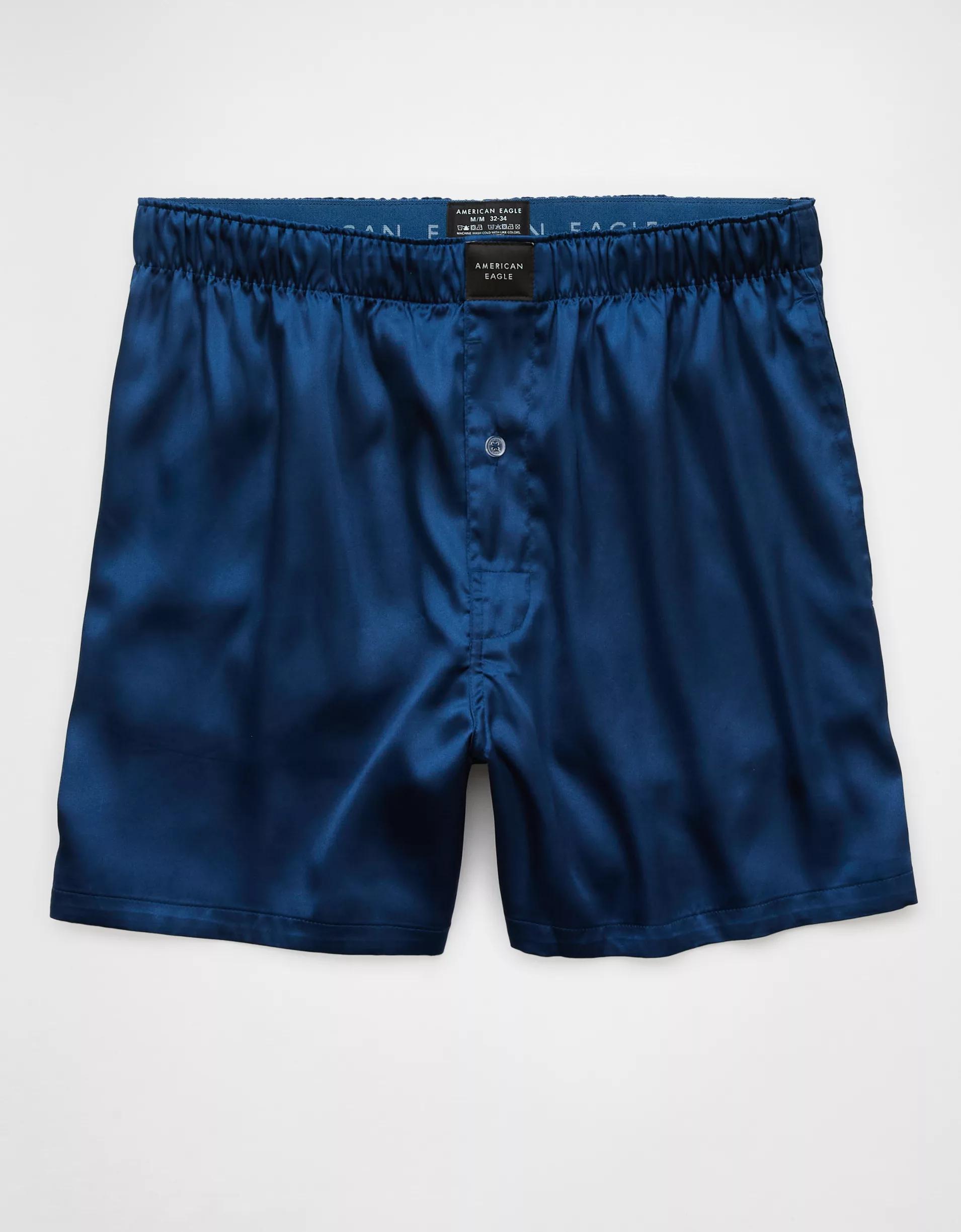 AEO Men's Solid Satin Pocket Boxer Short Product Image