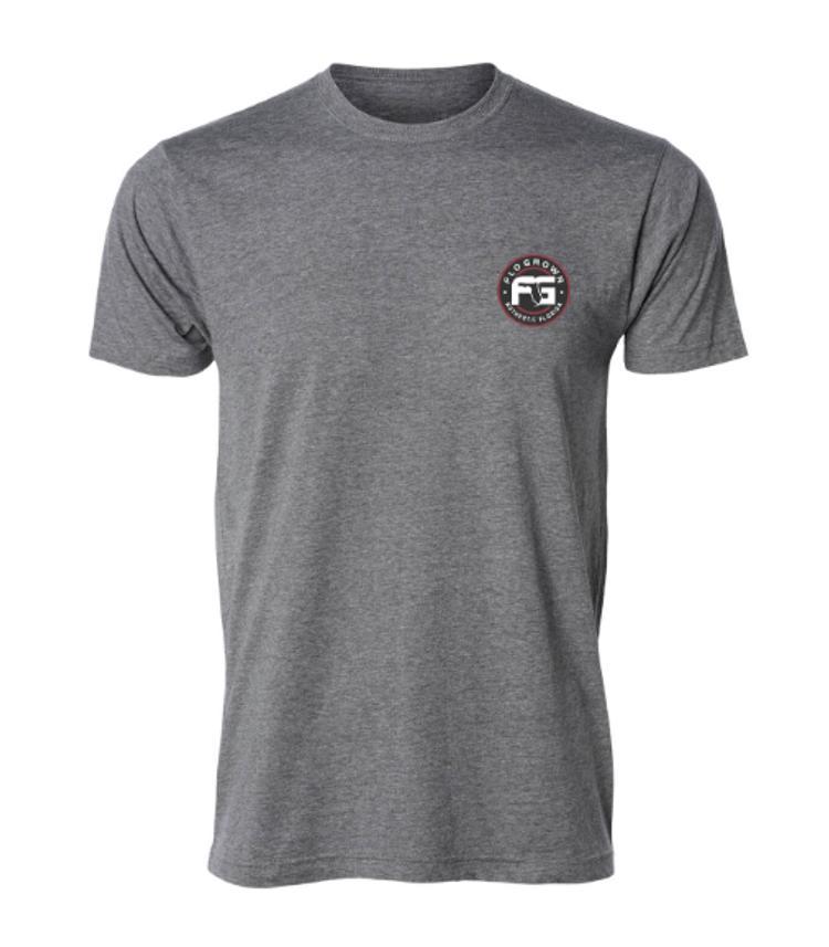 Flo Grown® Men's S/S Heathered Grey Proudly Protecting Our Homeland T-Shirt Product Image