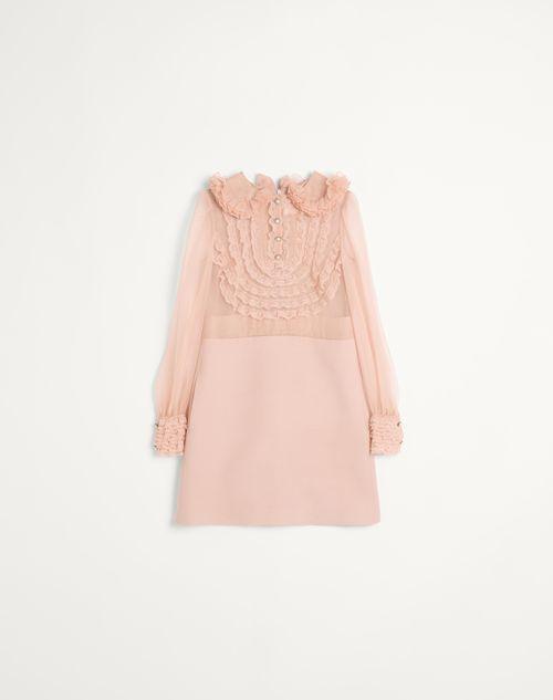 EMBROIDERED CREPE COUTURE SHORT DRESS Product Image