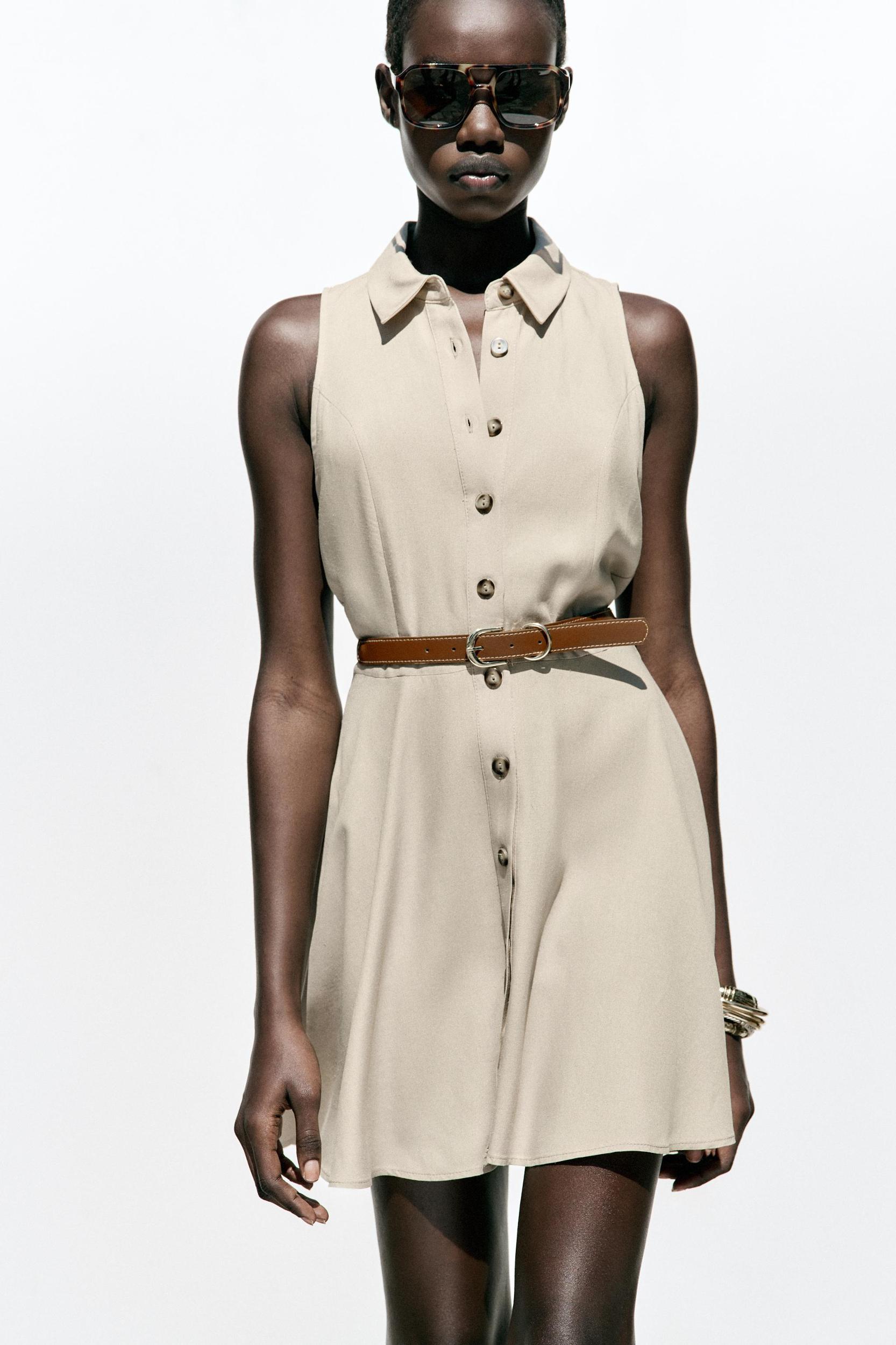 BELTED MINI DRESS Product Image