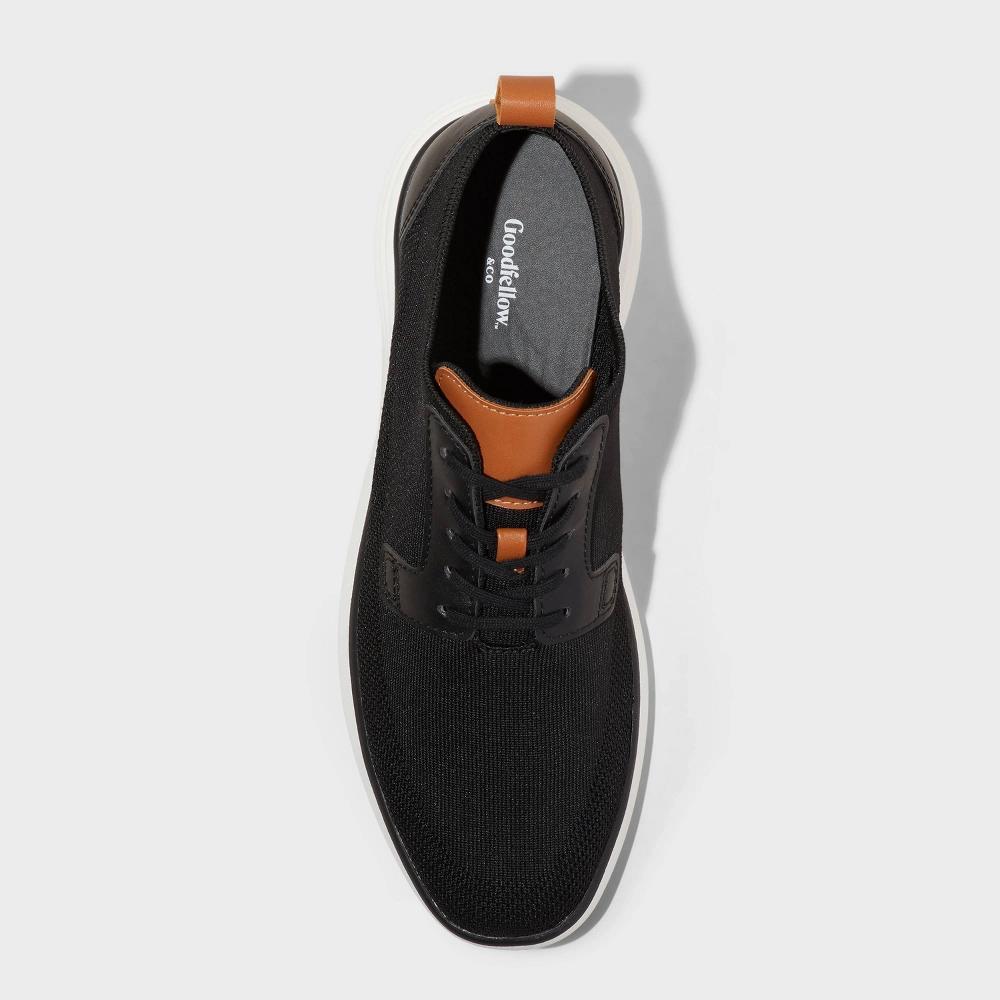 Men's Zeke Knit Dress Sneakers - Goodfellow & Co™ Black 11: Lace Up, Cushioned Footbed, Memory Foam Product Image