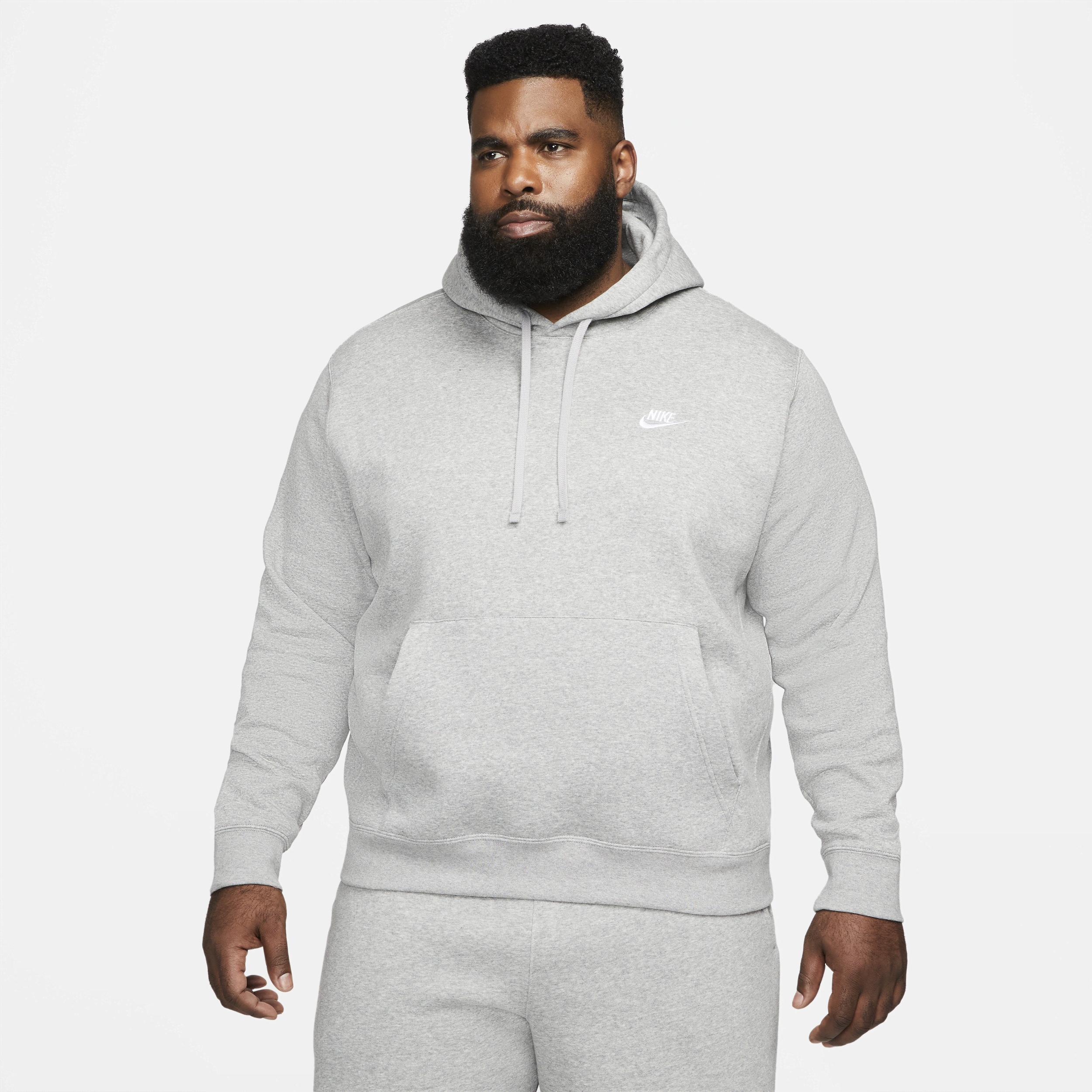Mens Nike Sportswear Club Fleece Pullover Hoodie Dark Gray Grey Product Image
