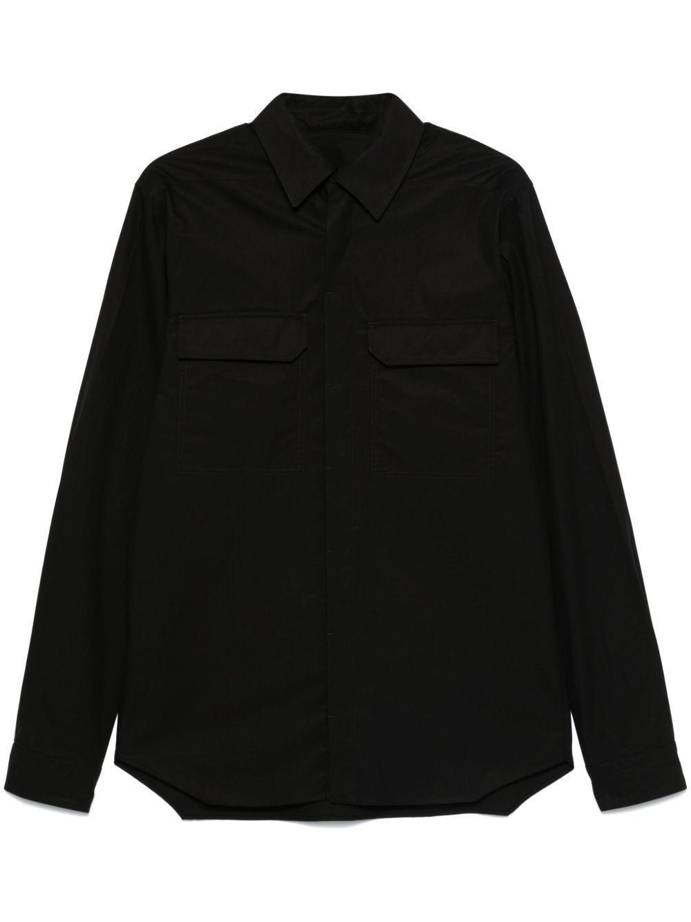RICK OWENS Wool Overshirt In Black Product Image