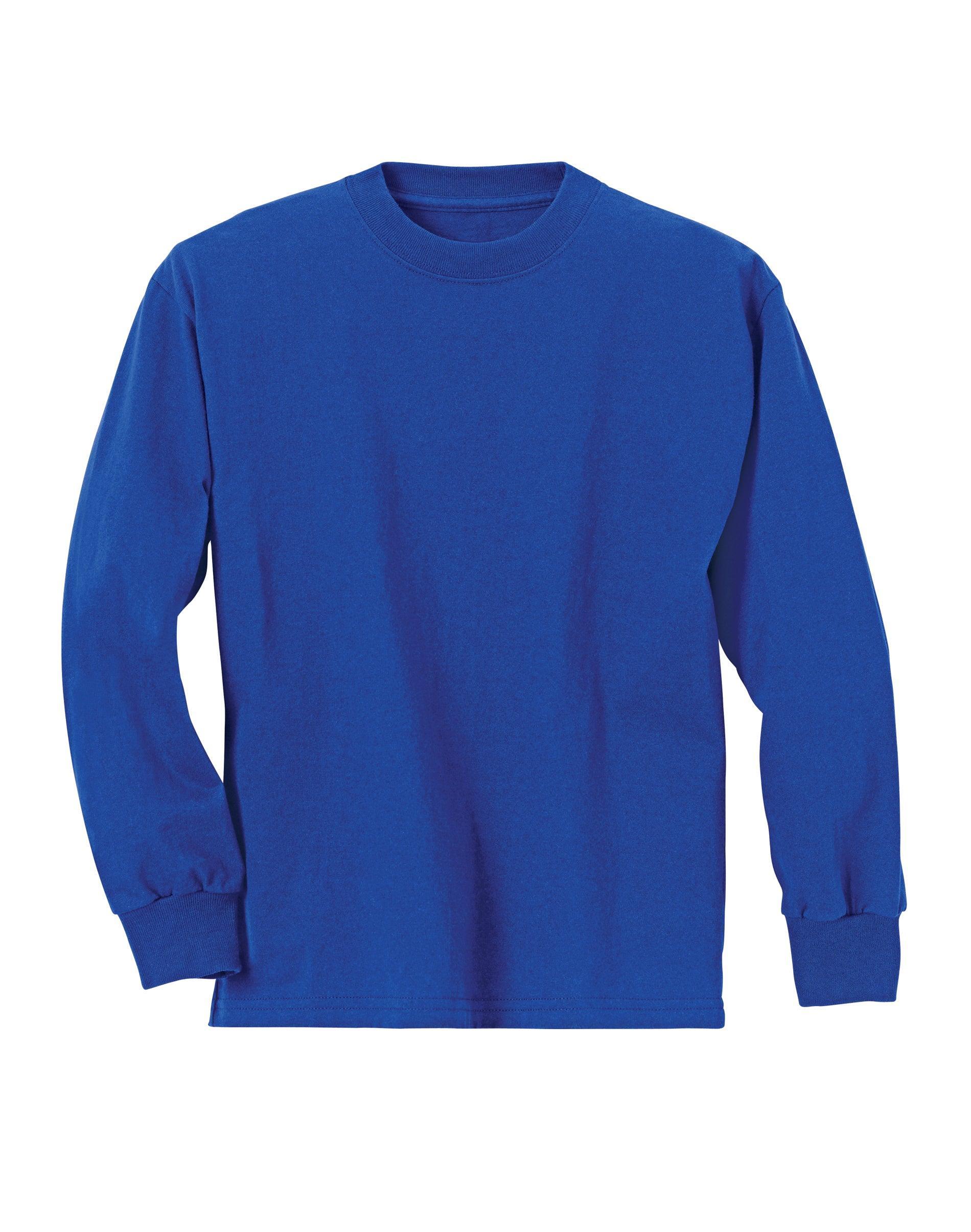 Hanes Kids' Comfort Soft 3pk Long Sleeve T-Shirt - Gray M Product Image