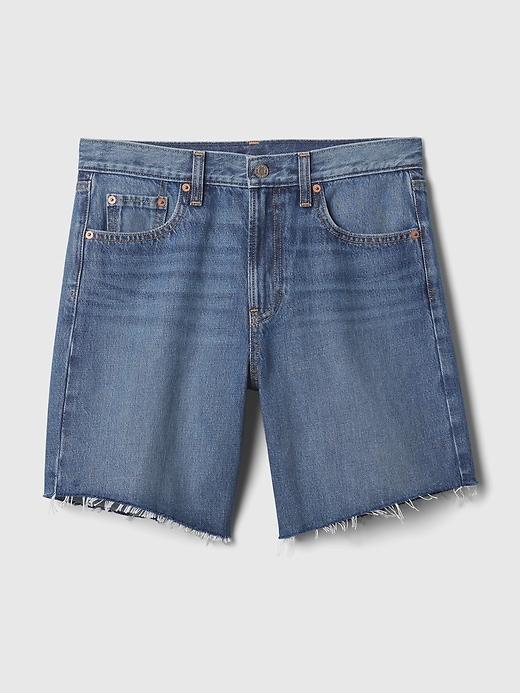 8" Mid Rise '90s Loose Denim Bermuda Shorts Product Image