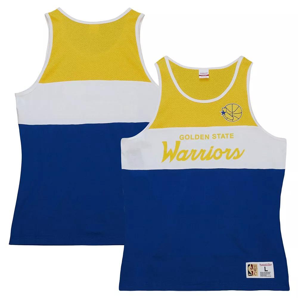 Men's Mitchell & Ness Royal Golden State Warriors Special Script Tank Top, Size: XL, Blue Product Image
