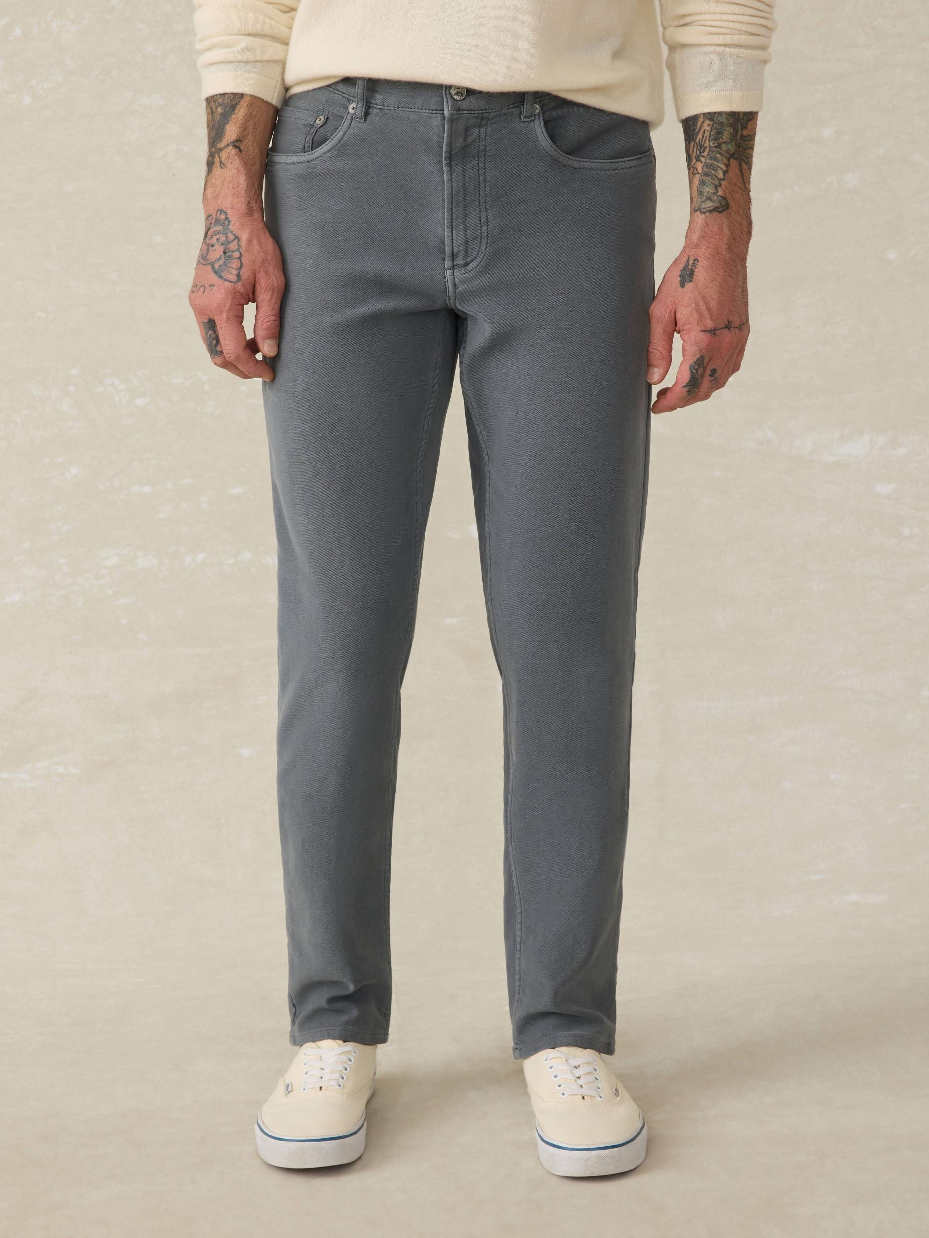 Stretch Terry 5-Pocket Pant - Slate Male Product Image