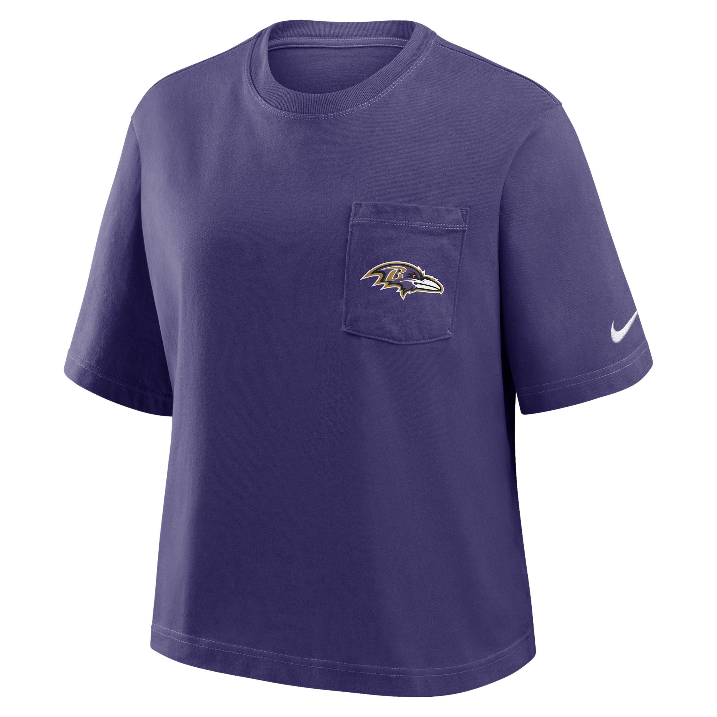 Baltimore Ravens Rewind Pocket Boxy Nike Women's NFL T-Shirt Product Image