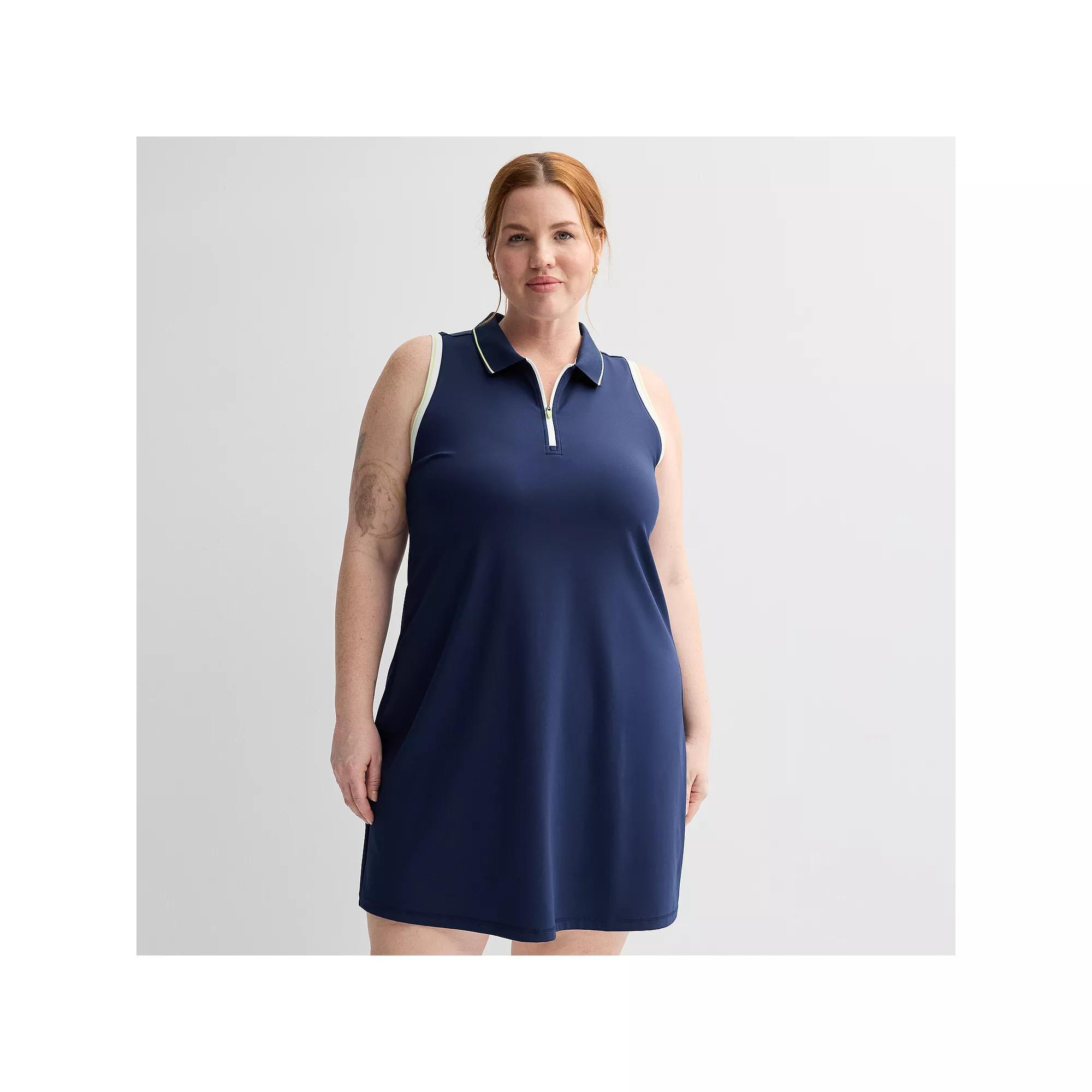 Plus Size Tek Gear® Polo Tank Dress, Women's, Size: 3XL, Modern White Product Image
