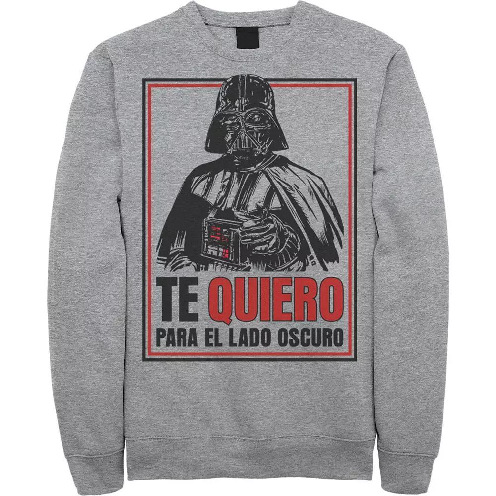 Men's Star Wars Te Quiero Para El Lado Oscuro Fleece Sweatshirt, Size: Large, White Product Image