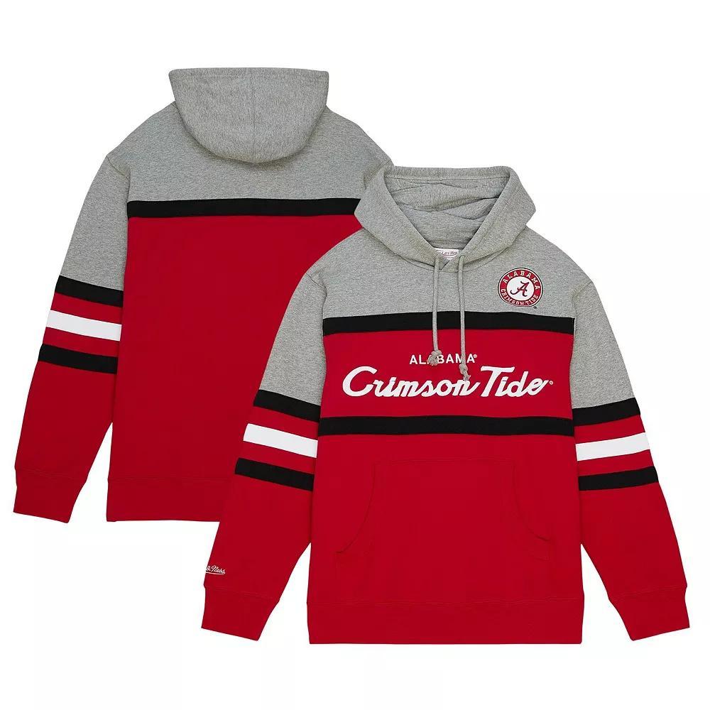 Men's Mitchell & Ness Crimson Alabama Crimson Tide Head Coach Pullover Hoodie, Size: XL, Red Product Image