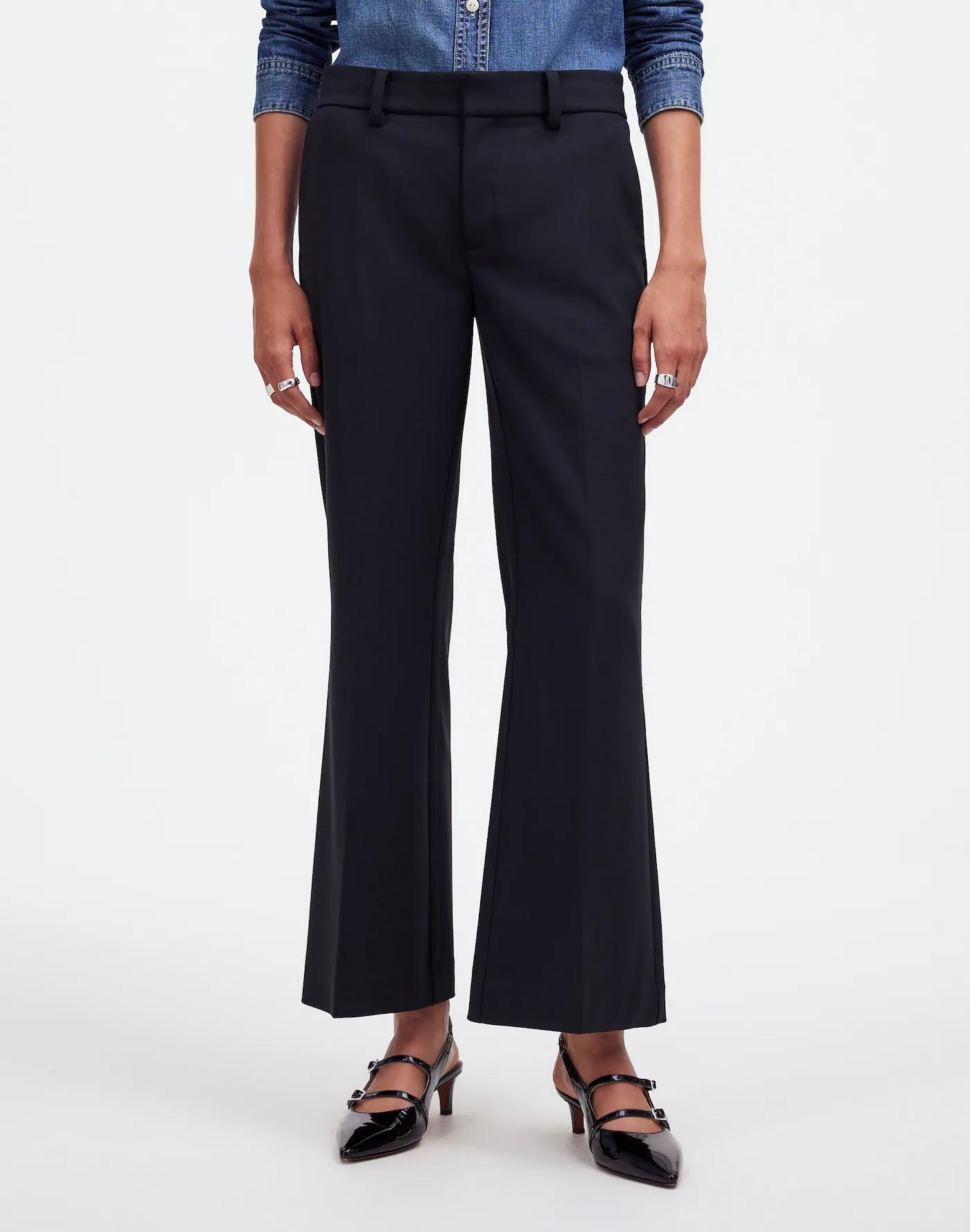 Tall Kick Out Crop Pants in Wool-Blend Twill Product Image