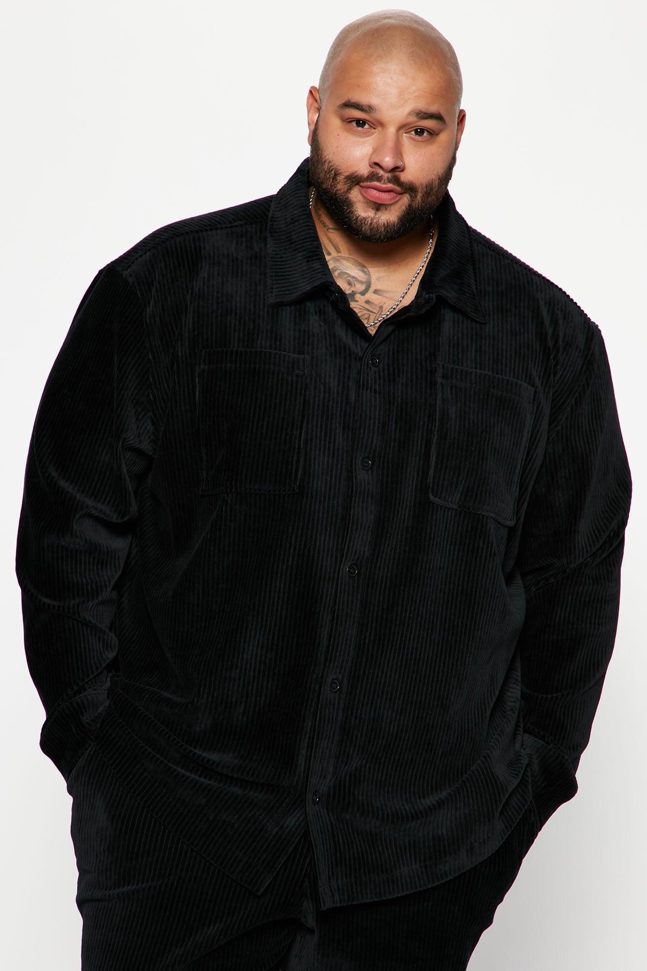 Luxury Knit Ribbed Shirt - Black Product Image