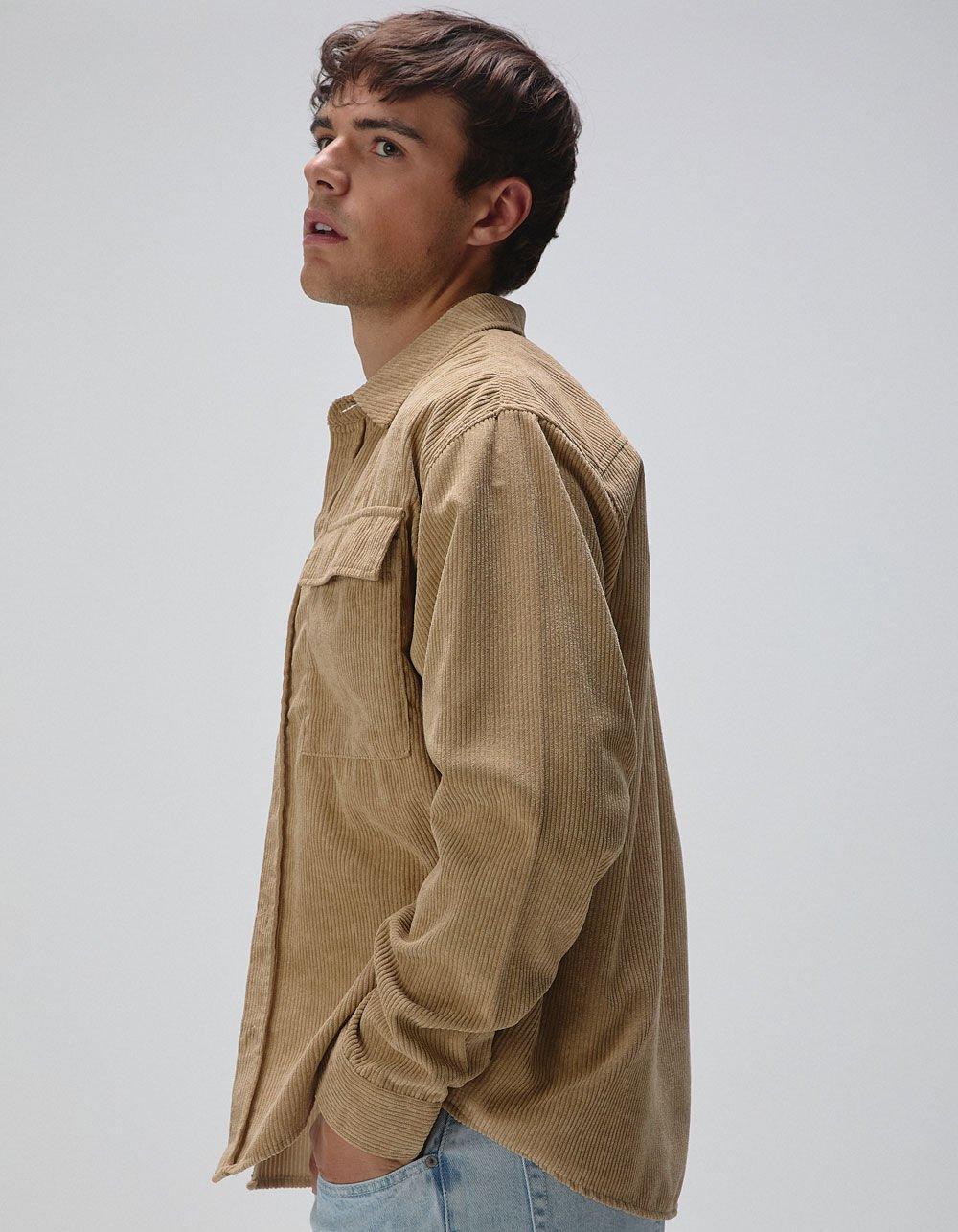 RSQ Mens Oversized Long Sleeve Corduroy Button Up Shirt Product Image