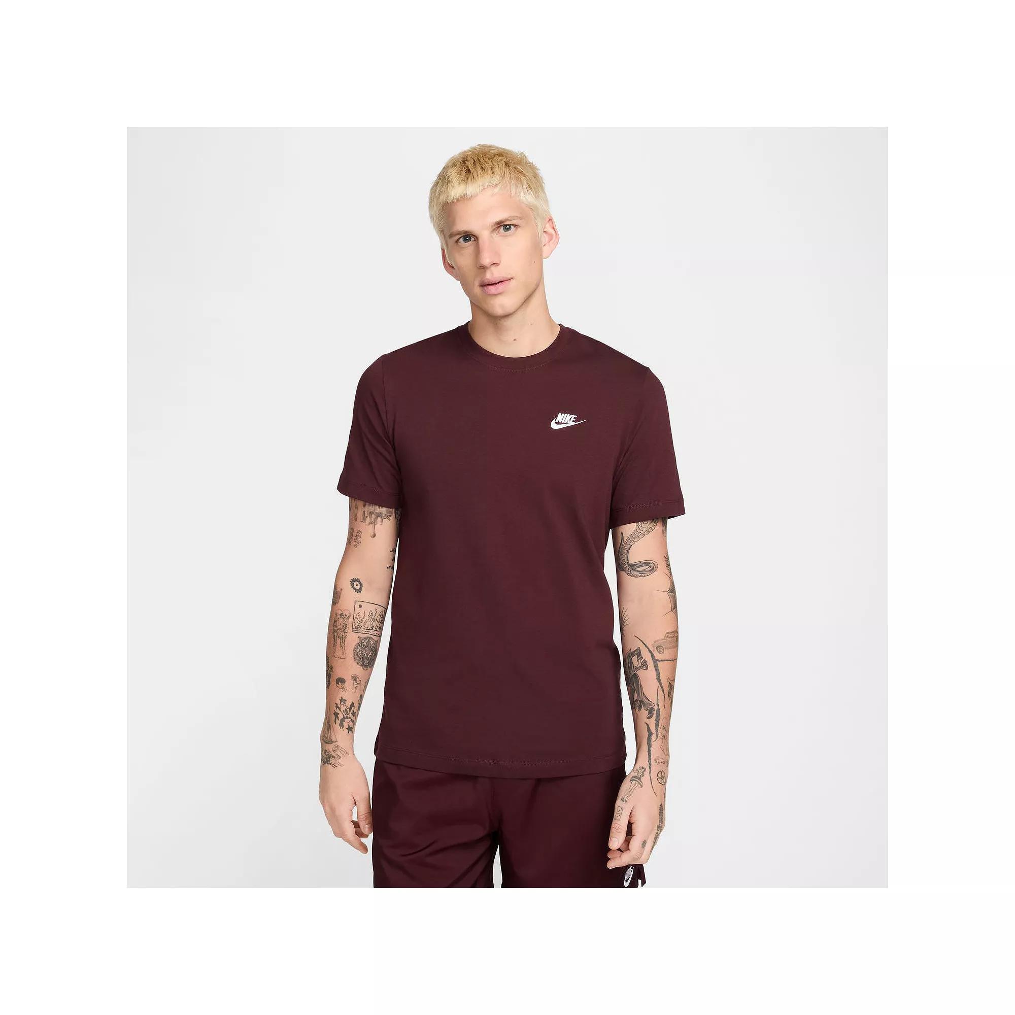 Men's Nike Sportswear Club Tee, Size: Large, Red Crush Product Image