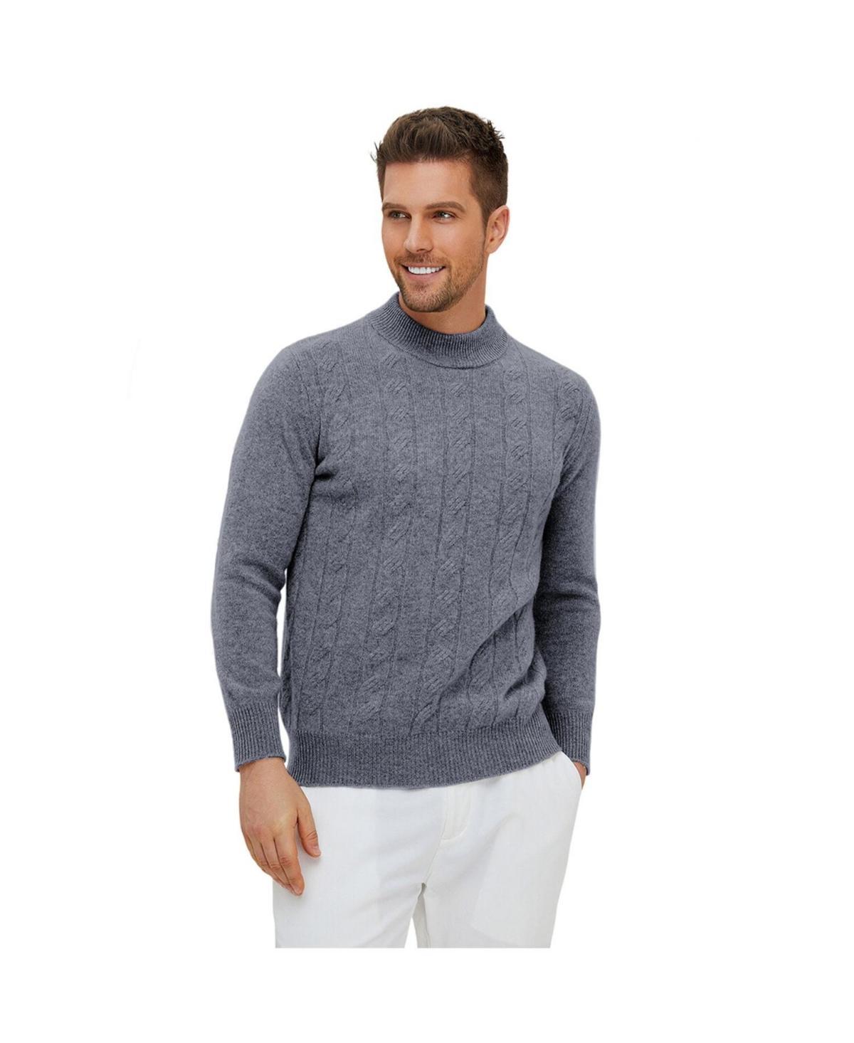 Bellemere Mens Rich Cable-Knit Merino Sweater Product Image