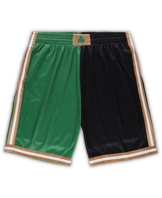 Men's Mitchell & Ness Kelly Green/Black Boston Celtics Big & Tall Hardwood Classics Split Swingman Shorts, Size: 5XB Product Image