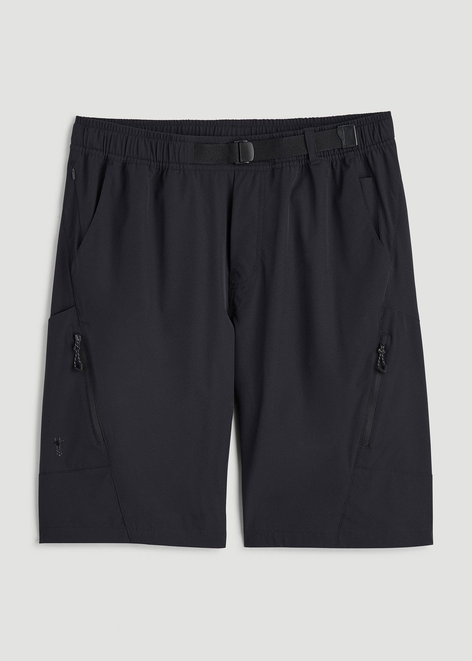 10 Pocket Hiking Short for Tall Men in Black Product Image