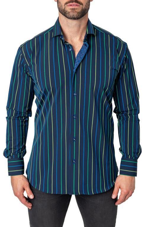 Mens Einstein Neon Stripe Sport Shirt Product Image