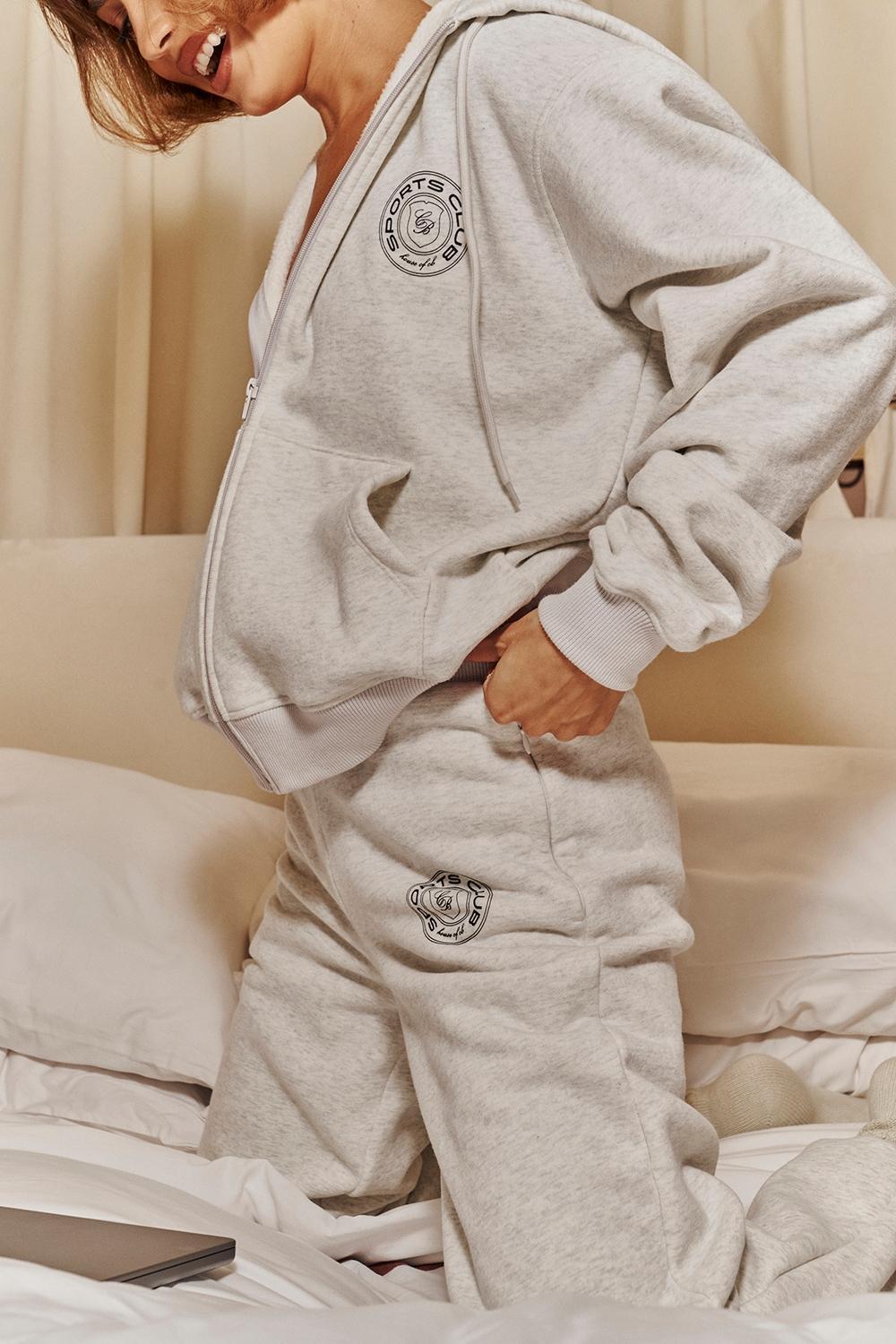 Mirage  light grey marl zip through hoodie Product Image