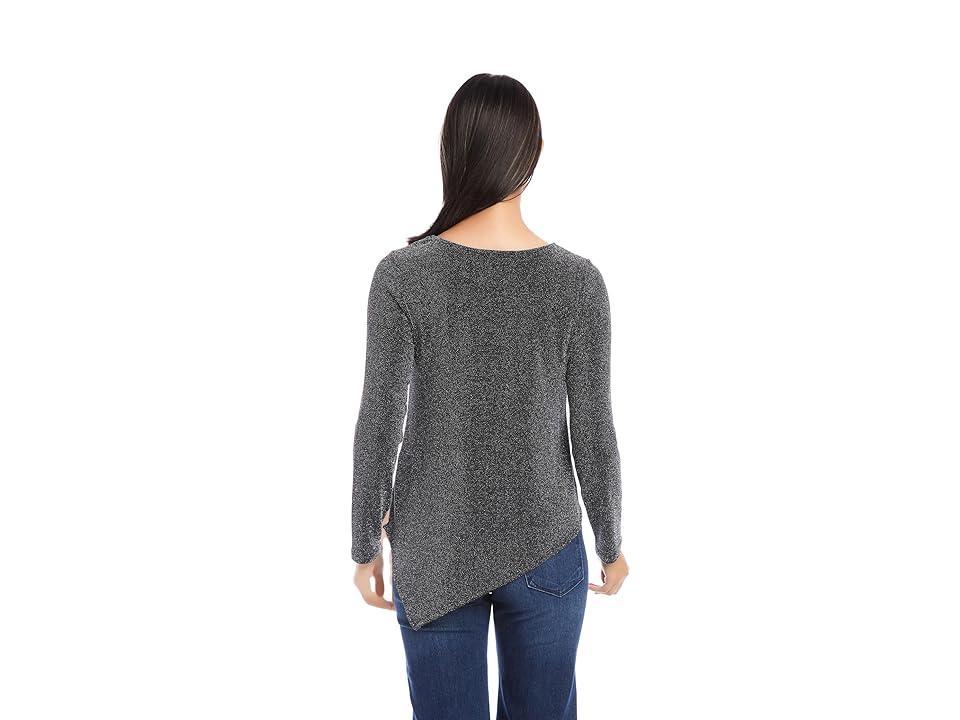 Karen Kane Asymmetric Hem Top 2) Women's Clothing Product Image