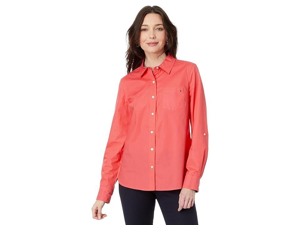Tommy Hilfiger Solid Roll Tab Women's Clothing Product Image