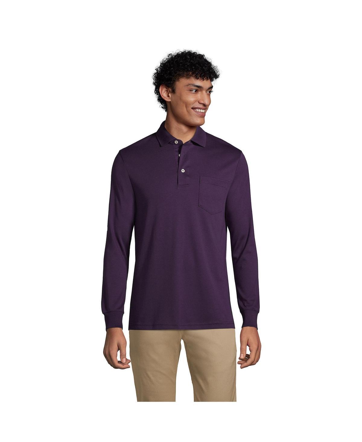 Mens Lands End Classic-Fit Super Soft Supima Pocket Polo Product Image