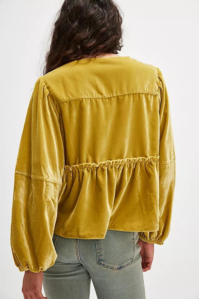 Brunch Babe Velvet Blouse Product Image