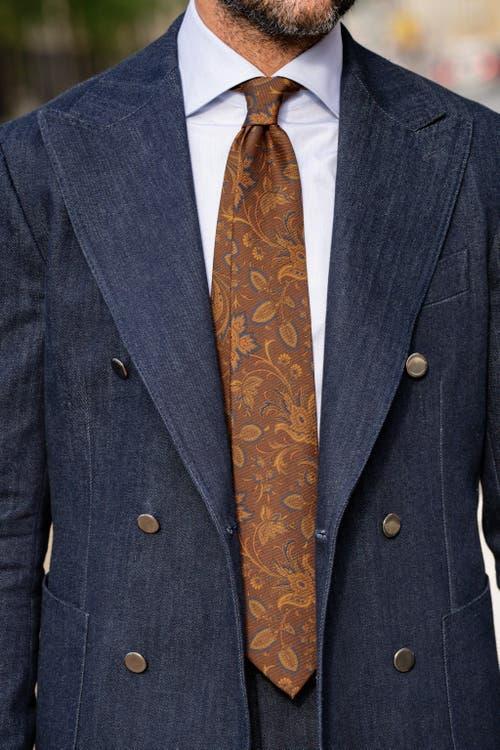 Elizabetta Calvino - Printed Silk Tie for Men in Black at Nordstrom Product Image