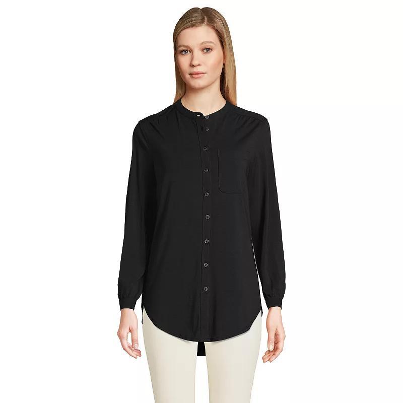 Women's Lands' End Long Sleeve A-Line Tunic, Size: XS, White Product Image
