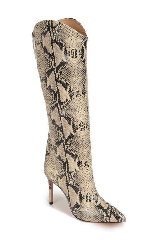 Maryana Snake-Print Leather Knee Boots Product Image
