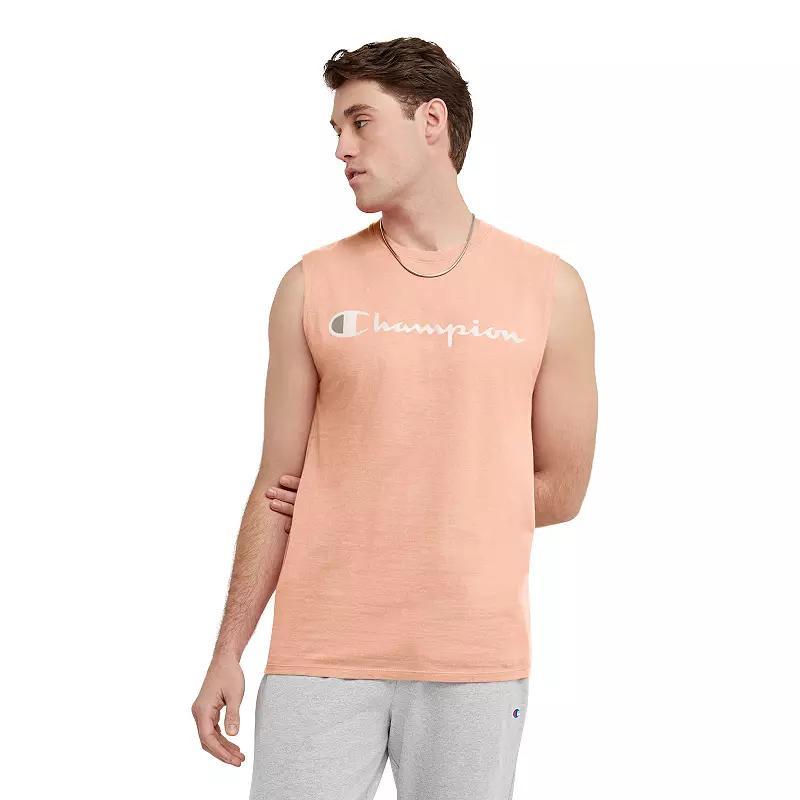 Men's Champion® Logo Graphic Muscle Tee, Size: Small, Blue Crush Product Image