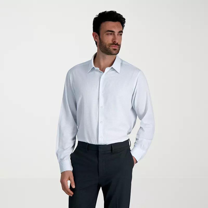 Men's Haggar® Smart Wash® Classic Fit Wrinkle Free Dress Shirt, Size: 18.5-34/35, White Solid Product Image