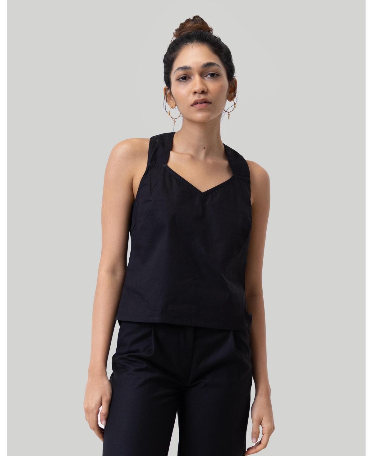 Reistor Womens Crossback button up tank top Product Image