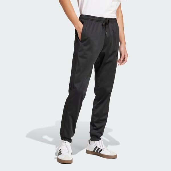 Men's adidas 3-Stripes Tricot Tapered Track Pants, Size: Small, Black Product Image