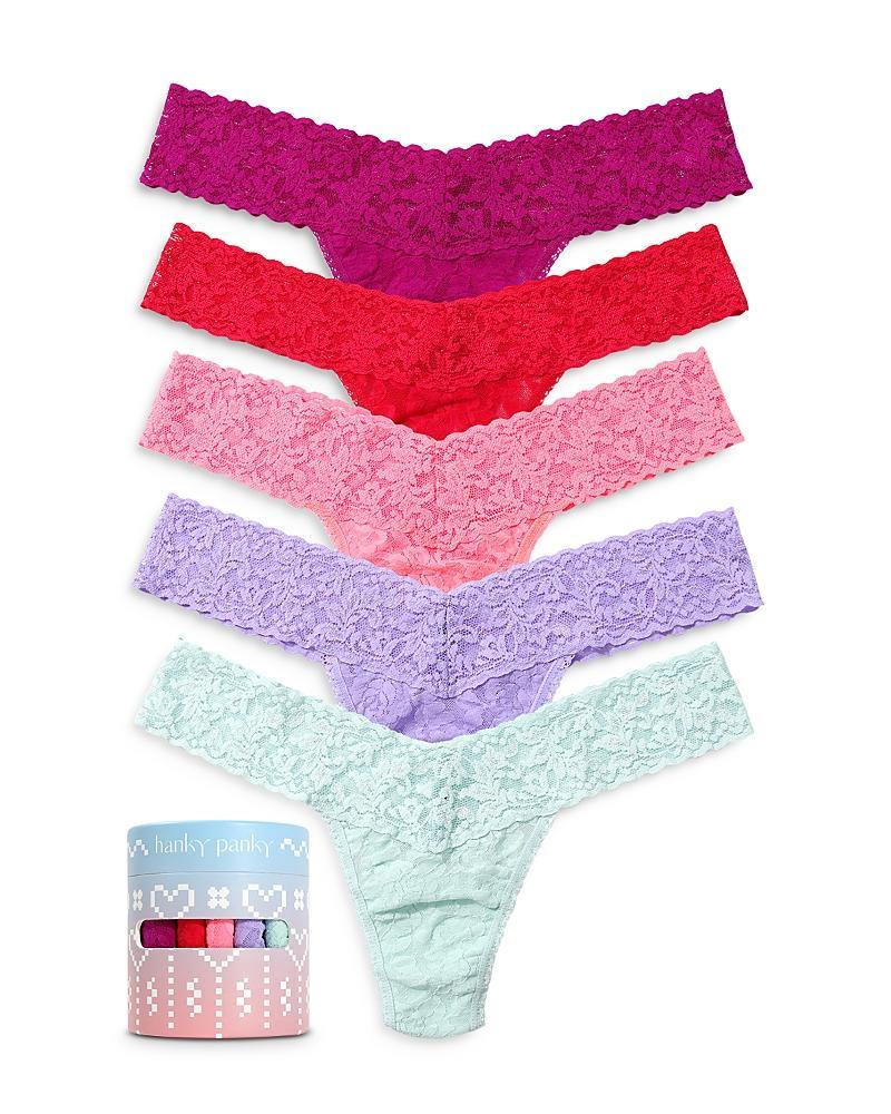 Hanky Panky 5 Low Rise Thongs Multi One Size Product Image