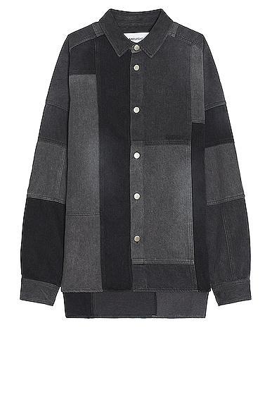 Ambush Patchwork Denim Shirt Product Image