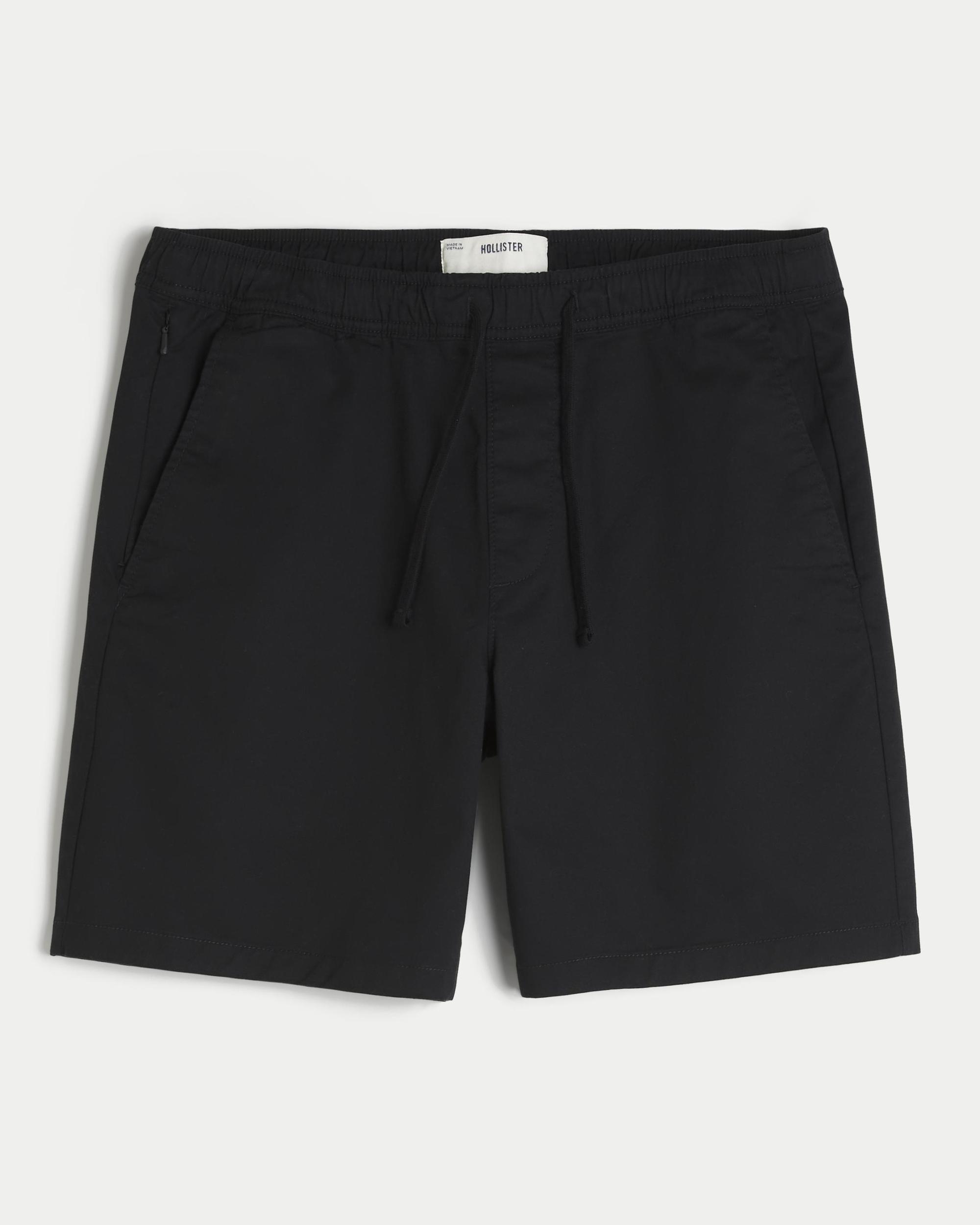 Above-the-Knee Twill Pull-On Shorts Product Image