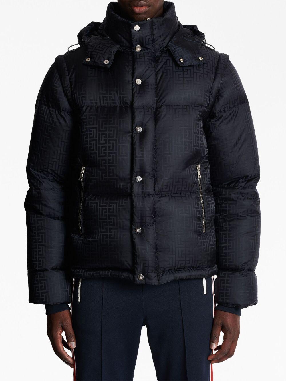 monogram-jacquard puffer jacket Product Image