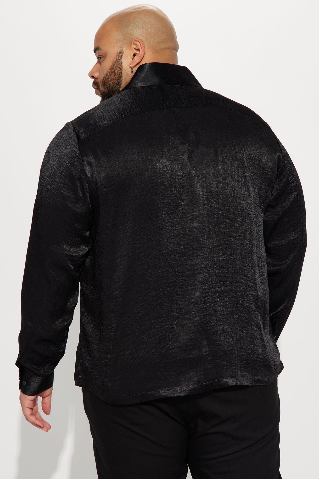 Currency Long Sleeve Button Up Shirt - Black Product Image