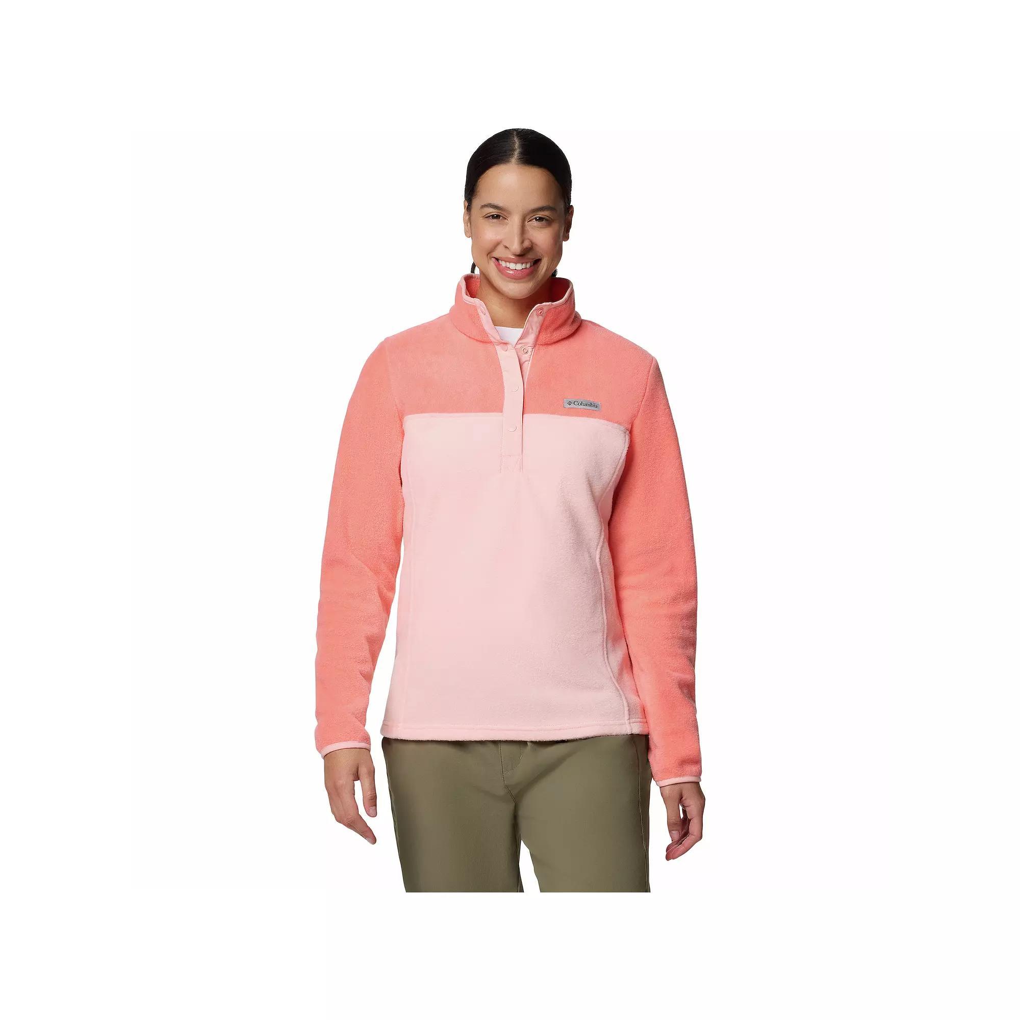 Women's Columbia Benton Springs 1/2 Snap Pullover, Size: XL, Canoe Yellow Wash Product Image
