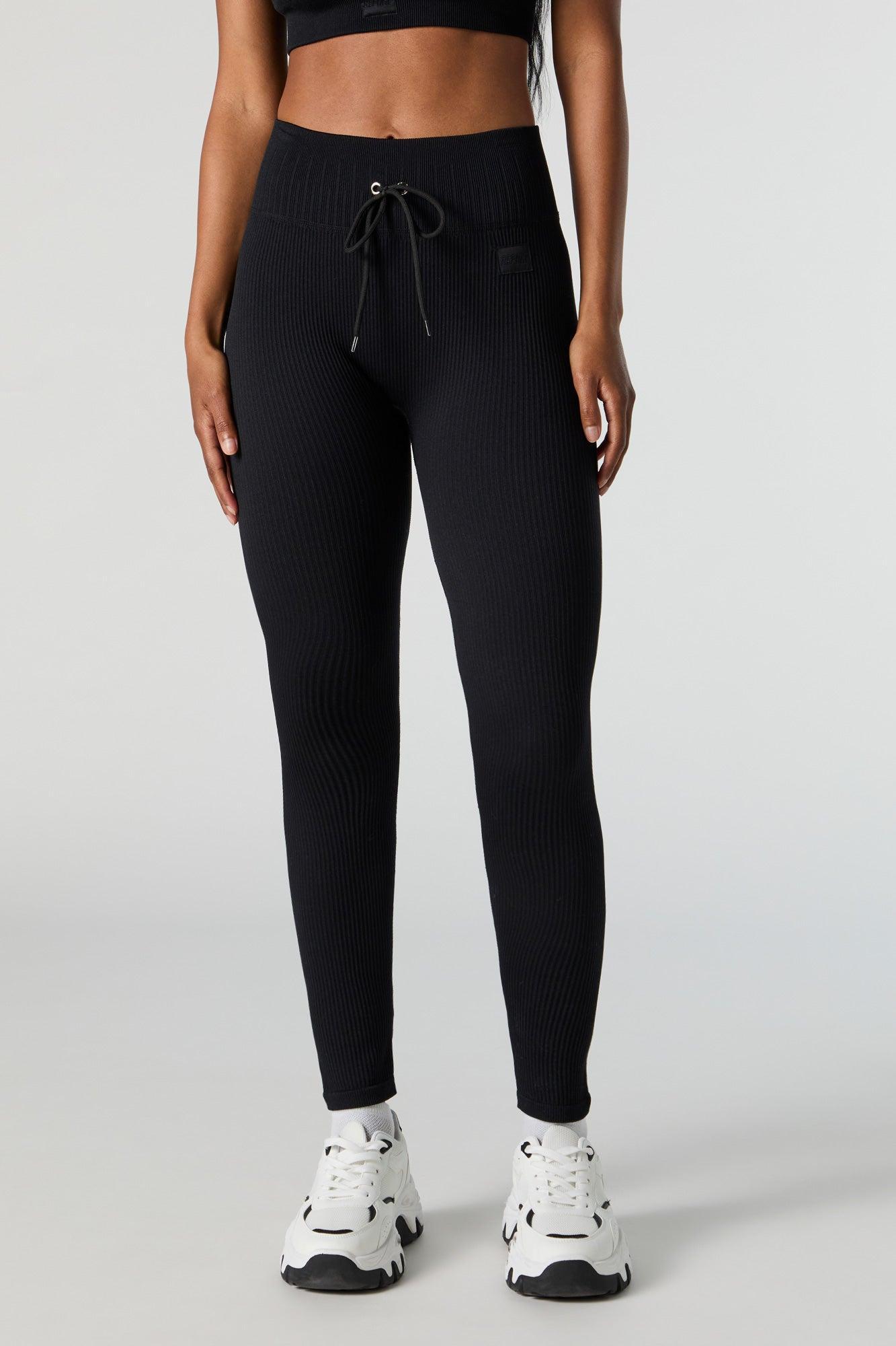 Active Seamless Ribbed Drawstring Legging Female Product Image