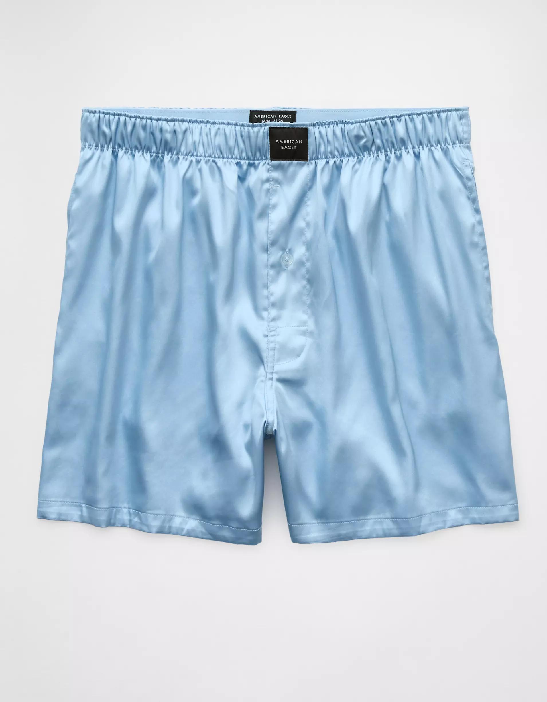 AEO Men's Solid Satin Pocket Boxer Short Product Image