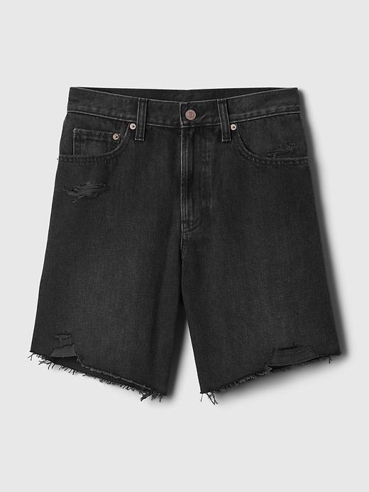 8" Mid Rise '90s Loose Denim Bermuda Shorts Product Image
