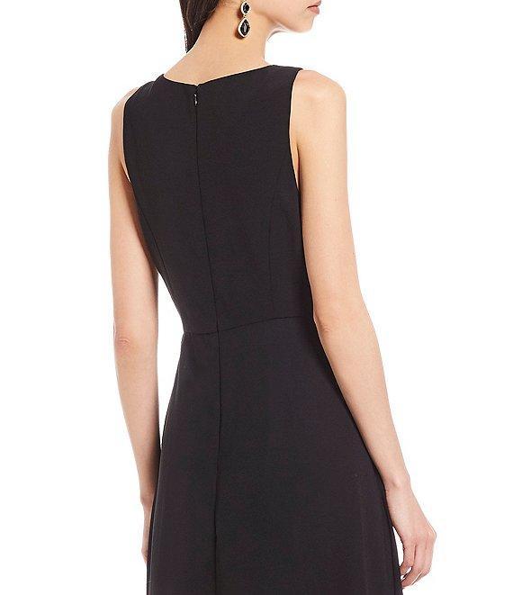 Adrianna Papell Color Block Crew Neck Sleeveless Walk Thru Jumpsuit Gown Product Image