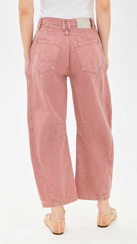 Free People Good Luck Mid Rise Barrel Jeans | Shopbop Product Image