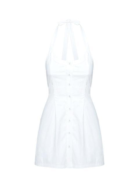 Mallorie Halter Mini Dress White Product Image