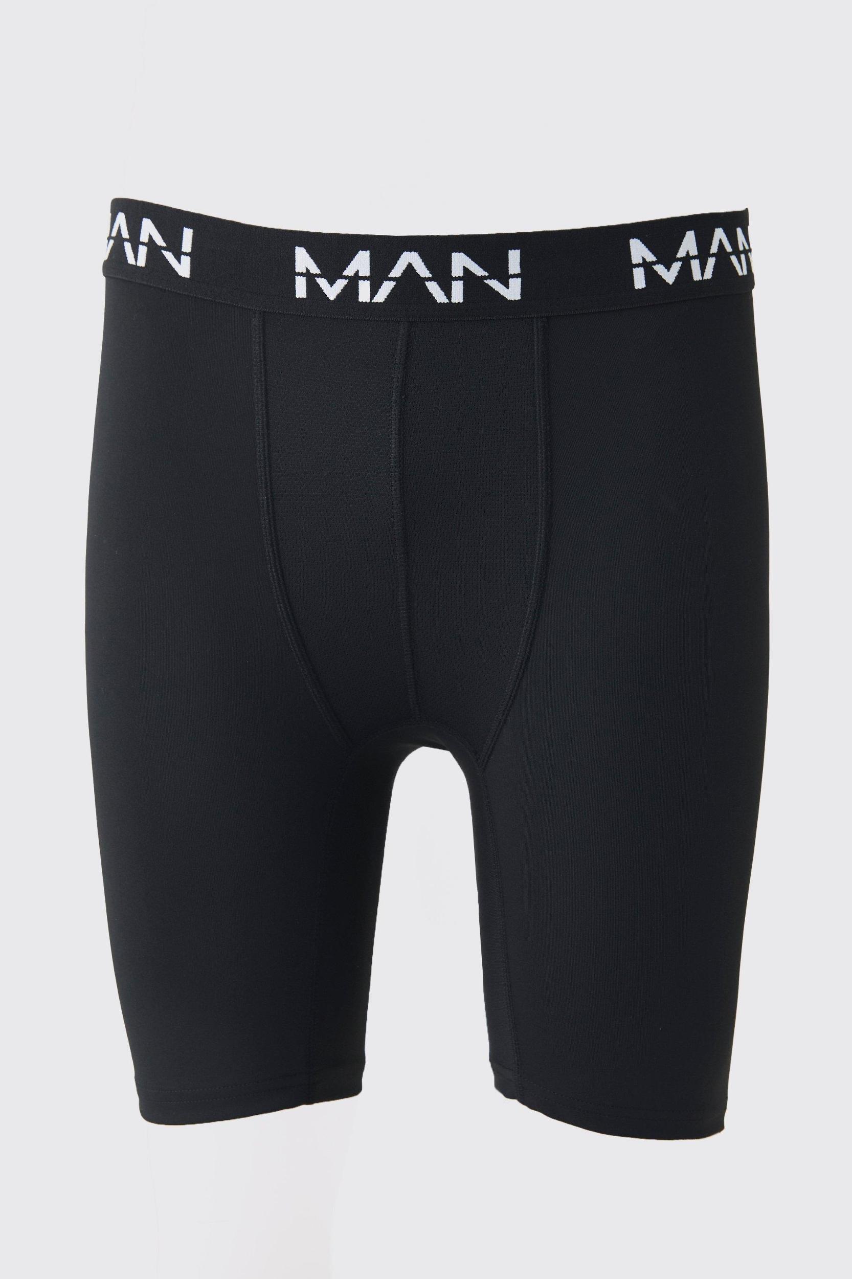 Mens Man Active Performance 7inch Long Boxer - Black Product Image